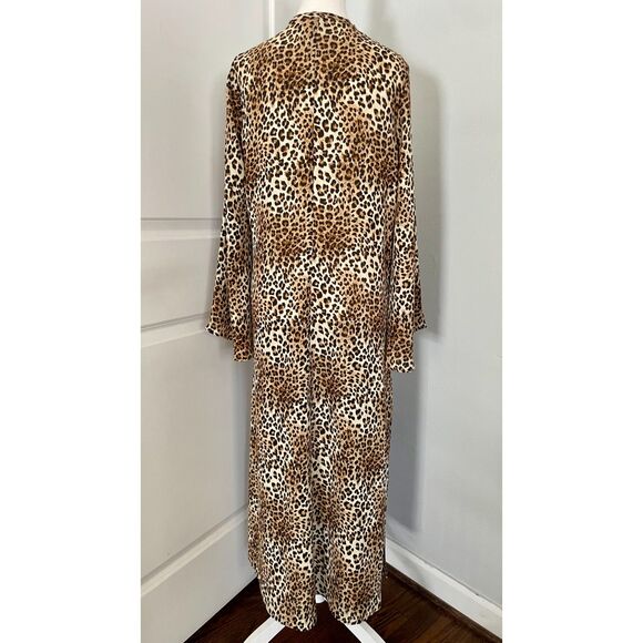 Show Me Your MuMu Jordana Cape Leopard Long Duster Cardigan Coverup Kimono - XS - Picture 6 of 8